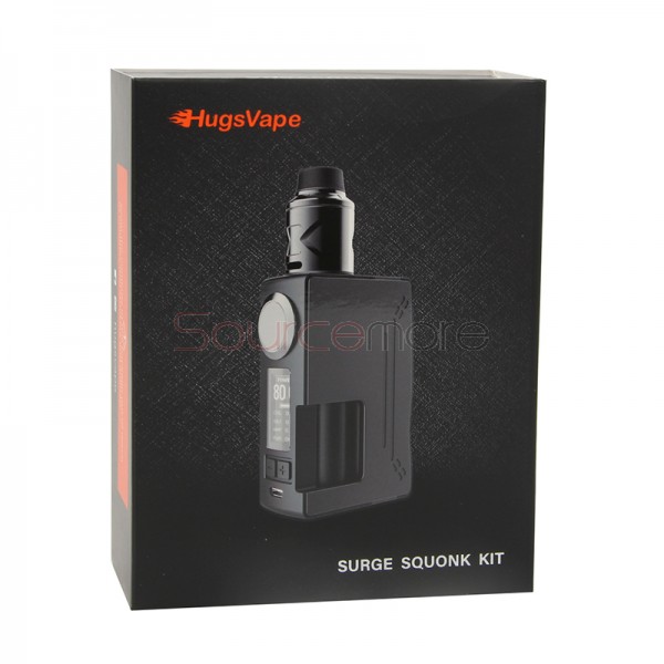 HugsVape Surge Squonk 80W Kit with Piper RDA - Silver