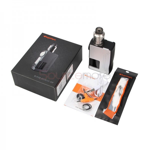 HugsVape Surge Squonk 80W Kit with Piper RDA - Silver