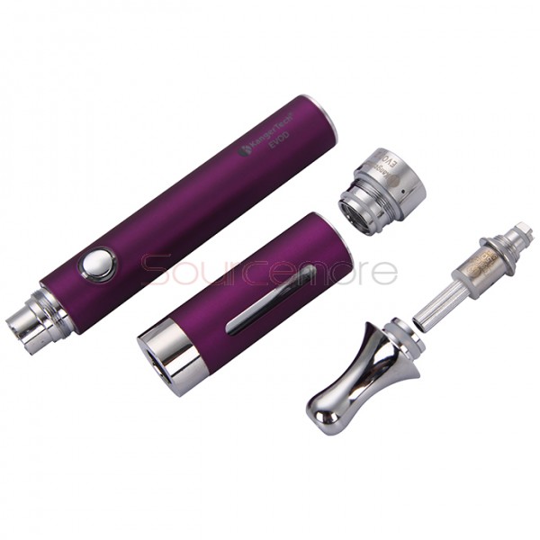 Kanger Evod 2 Starter Kit with 1.6ml Atomizer Double Pack Dual Ecigs kits-Purple EU Plug  