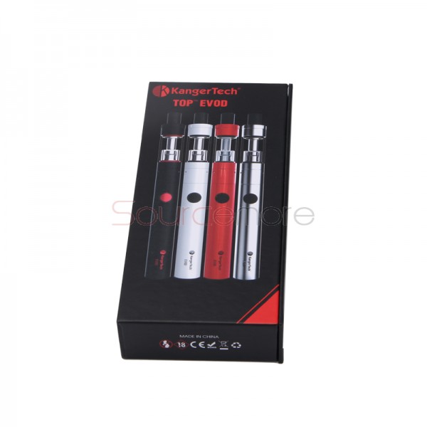 Kanger Top Evod Top-filling Design VOCC-T 1.7ml Top Evod Tank with 650mah Evod Battery Starter Kit-Red