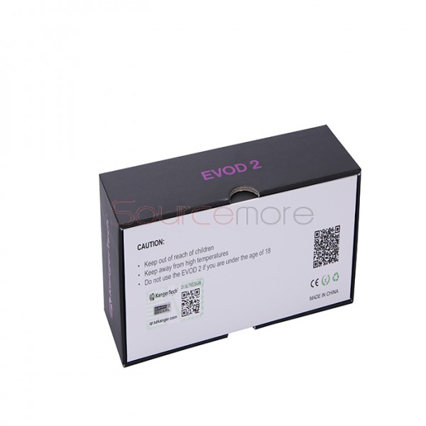 Kanger Evod 2 Starter Kit with 1.6ml Atomizer Double Pack Dual Ecigs kits-Purple US Plug  