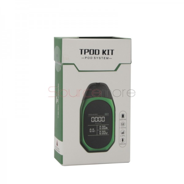 Tesla Tpod Pod Vape Kit with 2ml Capacity - Green