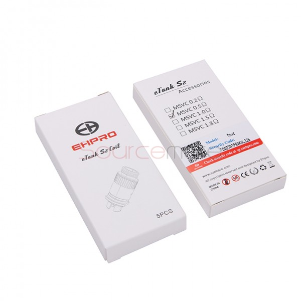Ehpro eTank S2 Tank Replacement Coil Head 5pcs - MSVC 0.5ohm