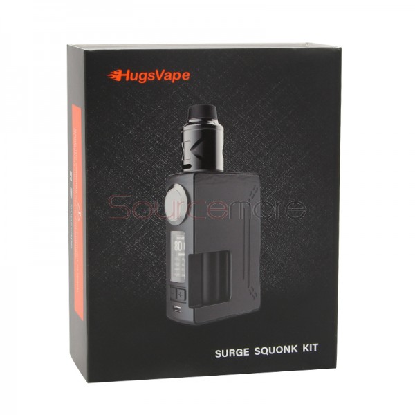 HugsVape Surge Squonk 80W Kit with Piper RDA - Gold