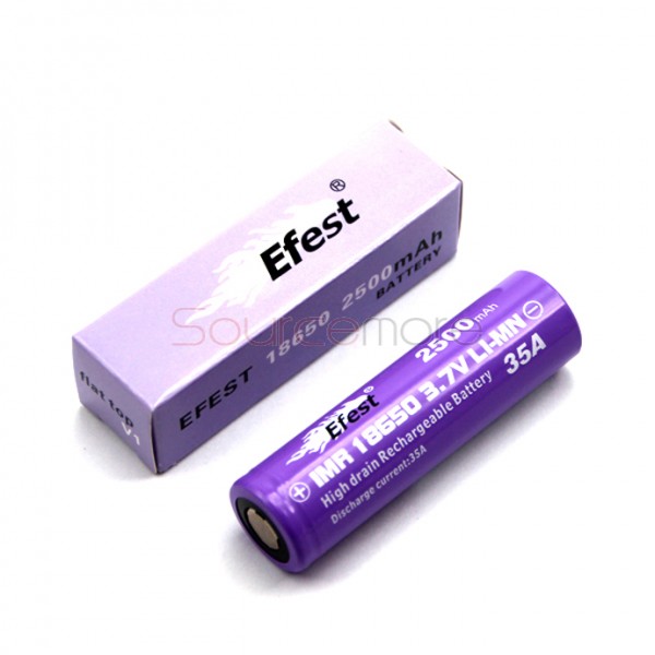 Efest  IMR 18650 2500mah 35A Rechargeable Battery Flat Top-2pcs