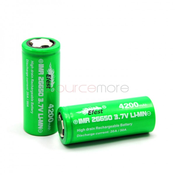 Efest  IMR 26650 4200mah 50A Rechargeable Battery - Flat Top