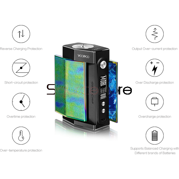 VOOPOO TOO 180W TC Box Mod Silver Frame Edition - Ditch Dark