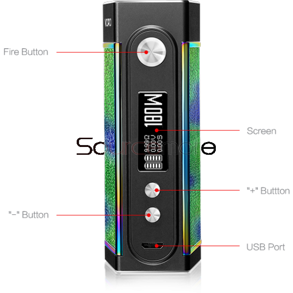 VOOPOO TOO 180W TC Box Mod Silver Frame Edition - Ditch Dark