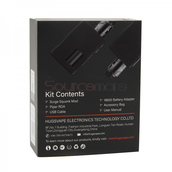 HugsVape Surge Squonk 80W Kit with Piper RDA - Gold