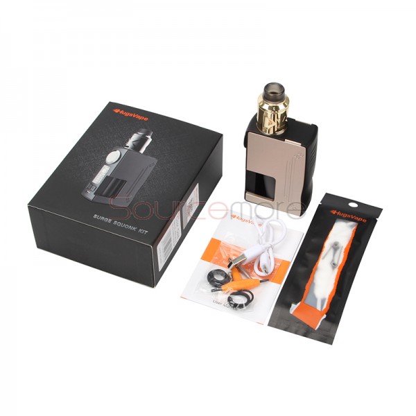 HugsVape Surge Squonk 80W Kit with Piper RDA - Gold