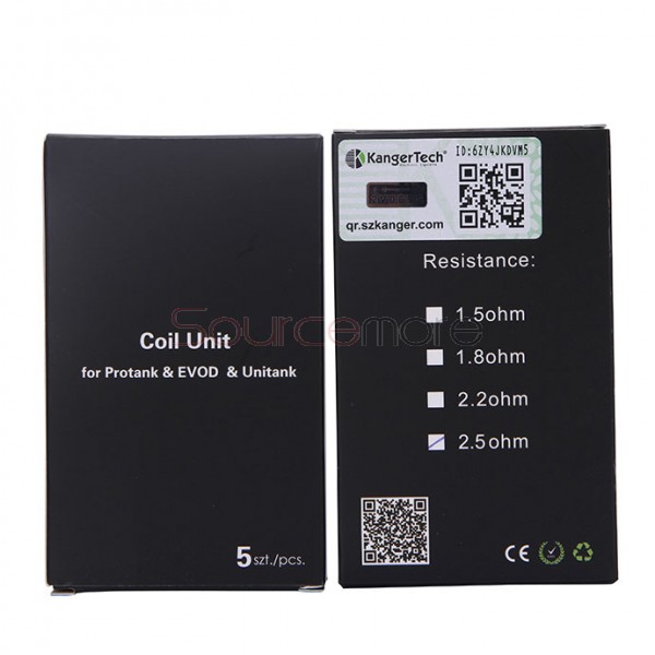 Kanger Single Coil Unit MT32 Coils - 1.8ohm 5pc