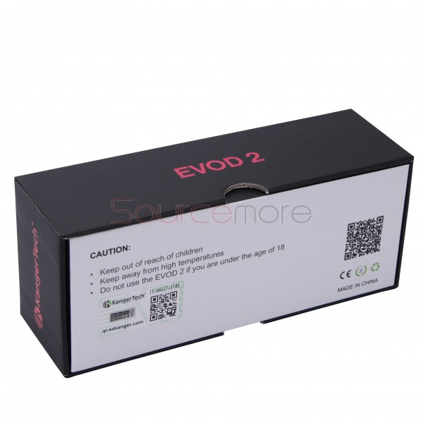 Kanger Evod 2 Starter Kit with 1.6ml Atomizer Double Pack Dual Ecigs kits-Red US Plug  