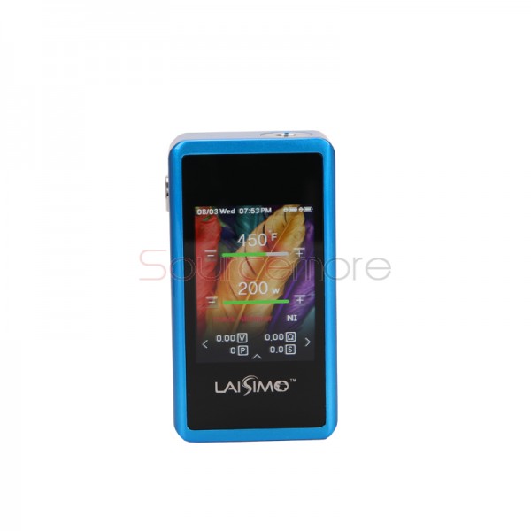 Laisimo L3 200W Temperature Control Box Mod with Bluetooth Function  and Powered by Dual 18650 Cells  -Blue