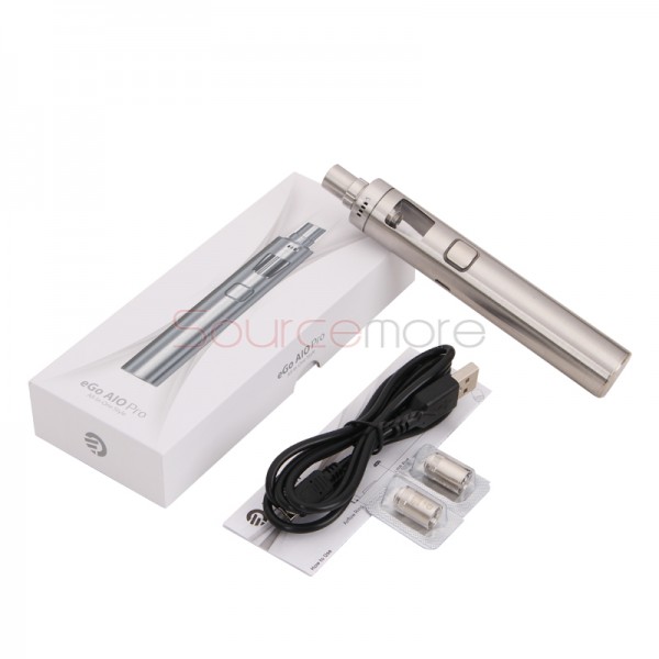 Joyetech eGo AIO Pro All-in-one Starter Kit with 4ml e-juice Sapacity and 2300mAh built-in battery -Sliver