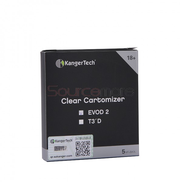 5pcs Kangertech EVOD 2 Clearomizer BDC Pyrex Glass-Green