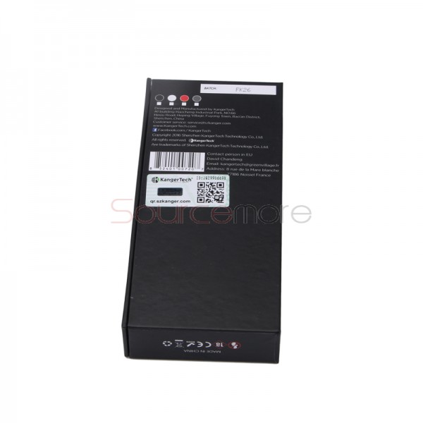Kanger Top Evod Top-filling Design VOCC-T 1.7ml Top Evod Tank with 650mah Evod Battery Starter Kit- Black