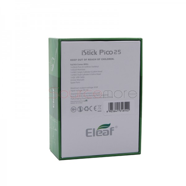 Eleaf iStick Pico 25 with ELLO Kit 2ml-Silver black