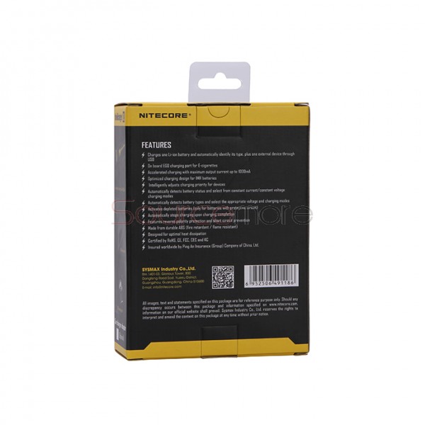 Nitecore I1 Intellicharger with eGo Charging Port-US Plug