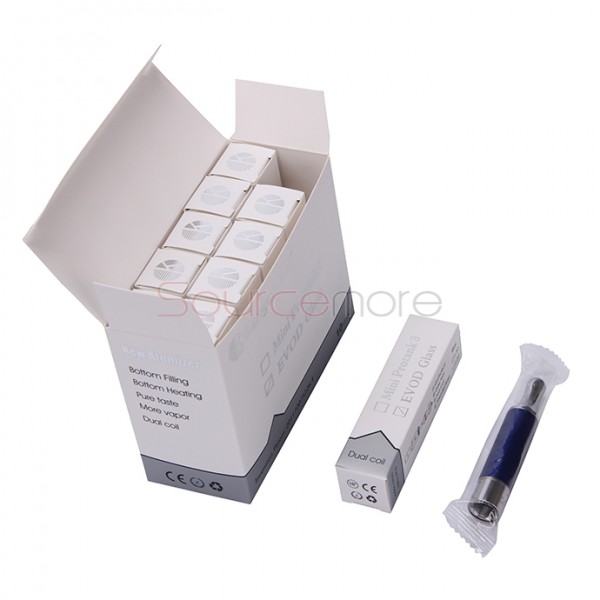 Kangertech EVOD Glass Clearomizer Bottom Dual Coil Clearomizer 1.5ml-Blue