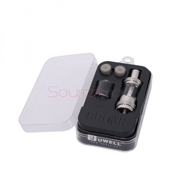 Uwell Crown 4ml Sub-Ohm Tank with 3 Coil Heads (0.25ohm,0.15ohm,0.5ohm)- Silver