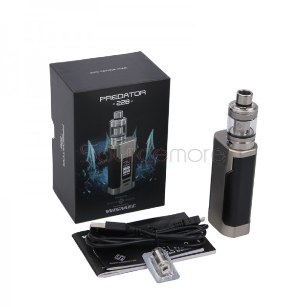 Wismec Predator 228 Kit with Elabo Tank - Silver