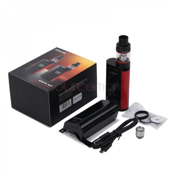 Smok GX2/4 Kit 5ml TFV8 Big Baby Tank with GX2/4 Twins Mission Mod-Black red