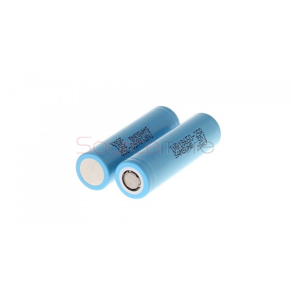 Samsung 25R 18650 2500mAh High Discharge Flat Top Battery 2PCS