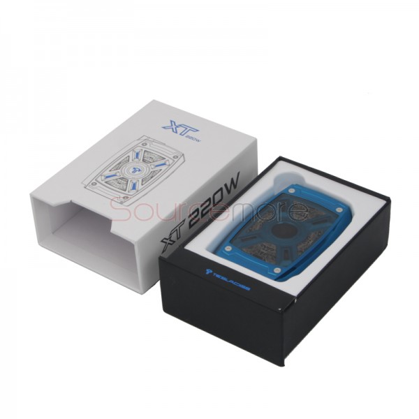 Tesla XT 220W Box Mod with RGB LED Light - Blue