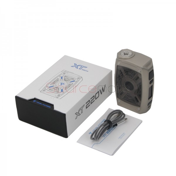 Tesla XT 220W Box Mod with RGB LED Light - SS