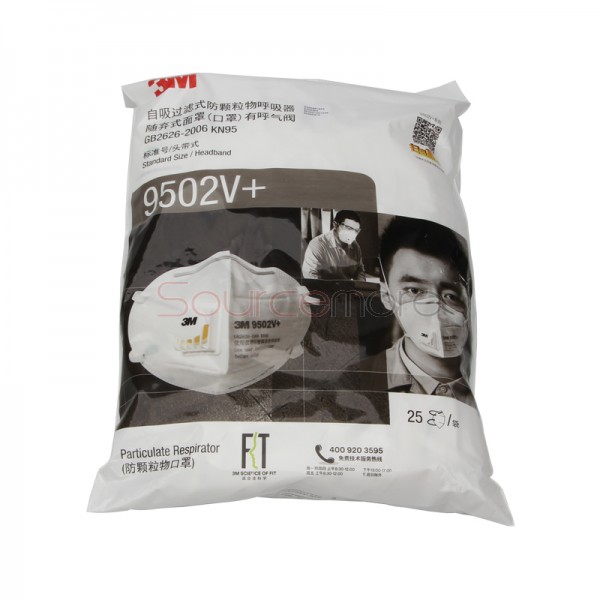 3M 9502V+ Particulate Respirator 25pcs