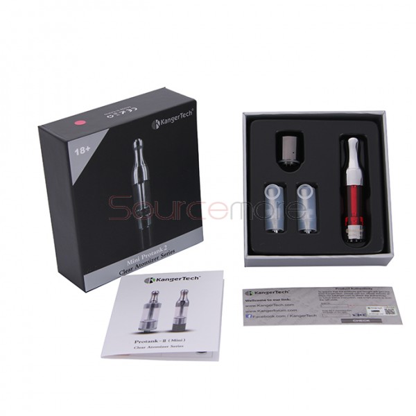Kanger Mini Protank 2 Clearomizer Kit 1.5ml -Red 