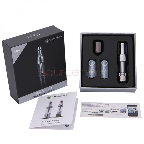 Kanger Mini Protank 2 Clearomizer Kit Glassomize Bottom Coil Atomizer 1.5ml Tank -Clear
