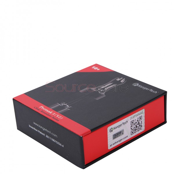 Kanger Protank 3 Atomizer Kit with 2 Replaceable Coils 2.5ml Capacity-Red