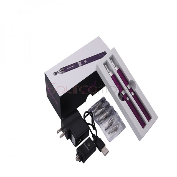 Kanger Evod 2 Starter Kit with 1.6ml Atomizer Double Pack Dual Ecigs kits-Purple US Plug  