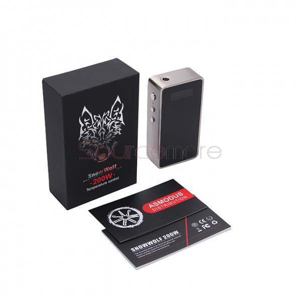 Sigelei Snow Wolf VV/VW 200W Box Mod with Temperature Control-Black