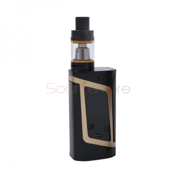 Smok RHA220 220W Kit 3.0ml Liquid TFV8 Baby Tank with RHA220 Mod Powered by Dual 18650 Cells - Black&Gold
