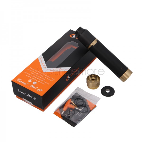 Geek Vape Tsunami Mech Kit Support 510/ Hybrid Mode Replaceable for Single 18650 Cell-Brass