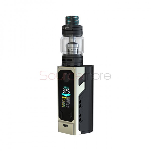 IJOY Captain X3 324W Kit Captain X3 324W Mod with 8ml Captain X3 Tank(Included 20700 Battery 9000mah Capacity)-Black
