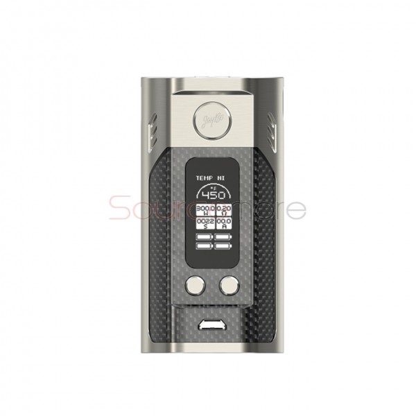 Wismec Reuleaux RX300 TC Mod - Carbon Fiber Silver