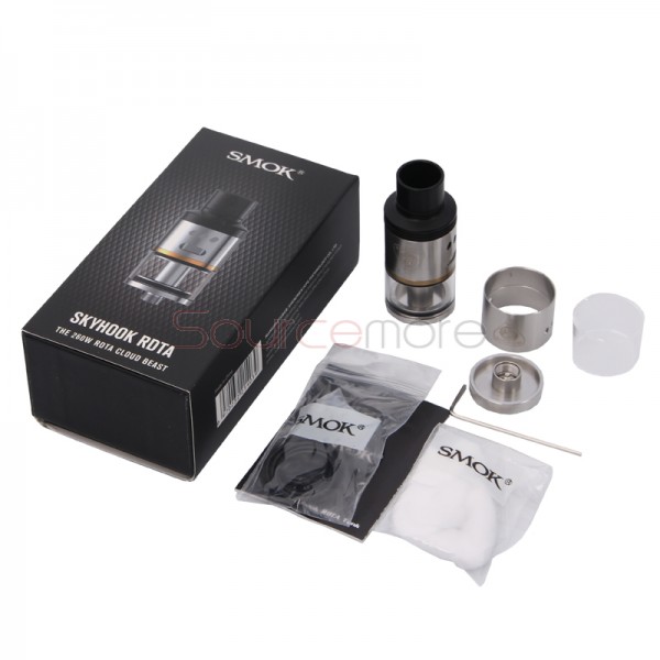 Smok Skyhook RDTA Side-filling Tank Support Single or Dual Coil Deck with 5ml Capacity and 24.5mm Diameter- Stainless steel