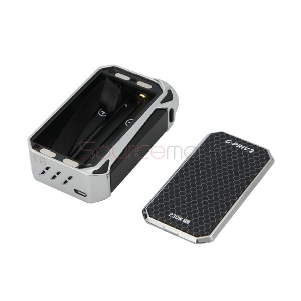 Smok G-PRIV 2 Kit 4.0ml TFV8 X-Baby Tank with G-PRIV 2 230W Mod Powered by Dual 18650 Cells- Silver Black