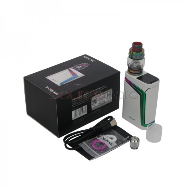 Smok V-FIN Kit with 160W V-FIN Box Mod and 6.0ml TFV12 Big Baby-White and 7-Color