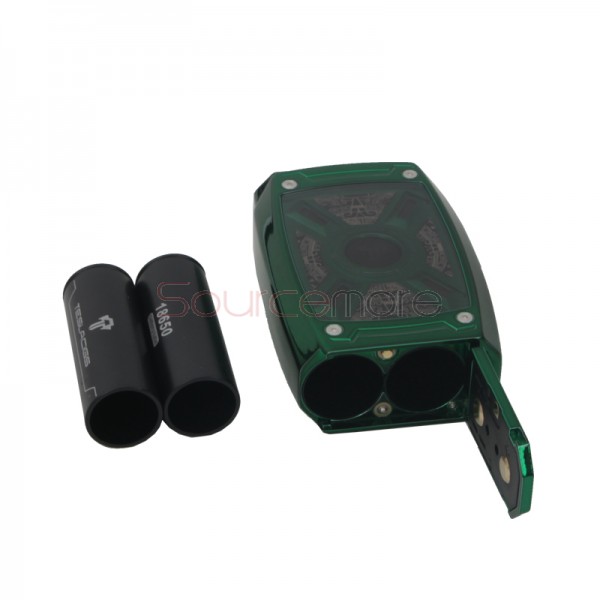 Tesla XT 220W Box Mod with RGB LED Light - Green