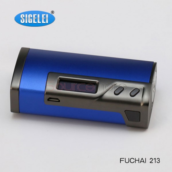 Sigelei Fuchai 213W Temperature Control Mod Support Ni/Ti/SS Powered by Dual 18650 Battery Cells- Blue