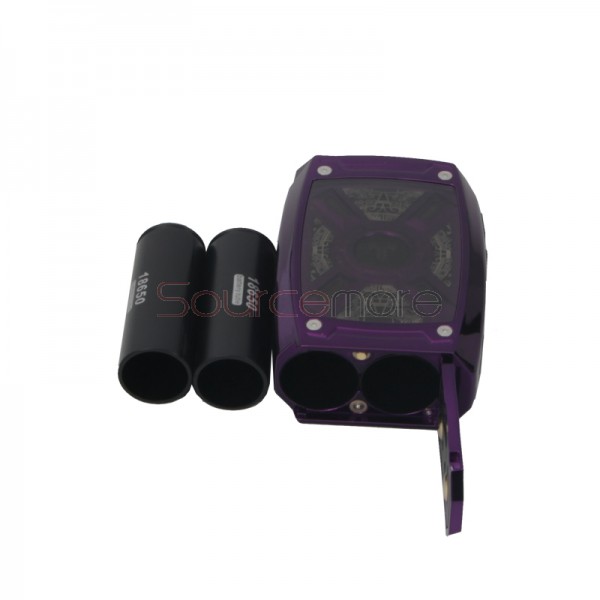 Tesla XT 220W Box Mod with RGB LED Light - Purple
