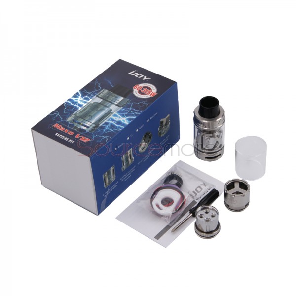 IJOY Maxo V12 Top Filp Fill Design Adjustable Airflow Tank with 5.6ml Capacity and 28mm Diameter- Stainless Steel