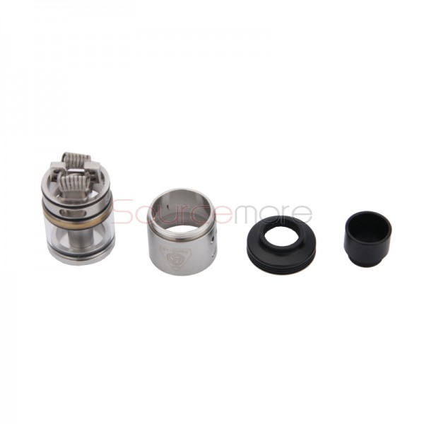 Smok Skyhook RDTA Side-filling Tank Support Single or Dual Coil Deck with 5ml Capacity and 24.5mm Diameter- Stainless steel