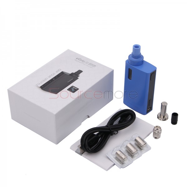 Joyetech eGrip II Light TFTA-Tank Technology All-in-One Kit 2100mah Battery Capacity and 3.5ml Capacity- Blue