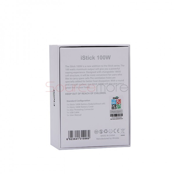 Eleaf iStick 100W Box Mod Variable Voltage/Variable  Wattage Battery Full Kit-Black