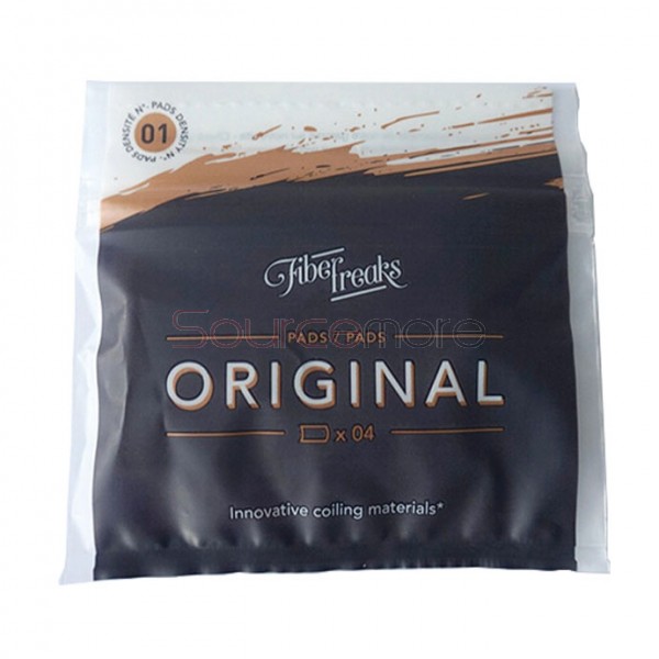 Fiber Freaks Original Pads Density  N° 1 Lyocel Cellulose Wick Airy Structure Wick for Rebuilding 1pack(4 pads)